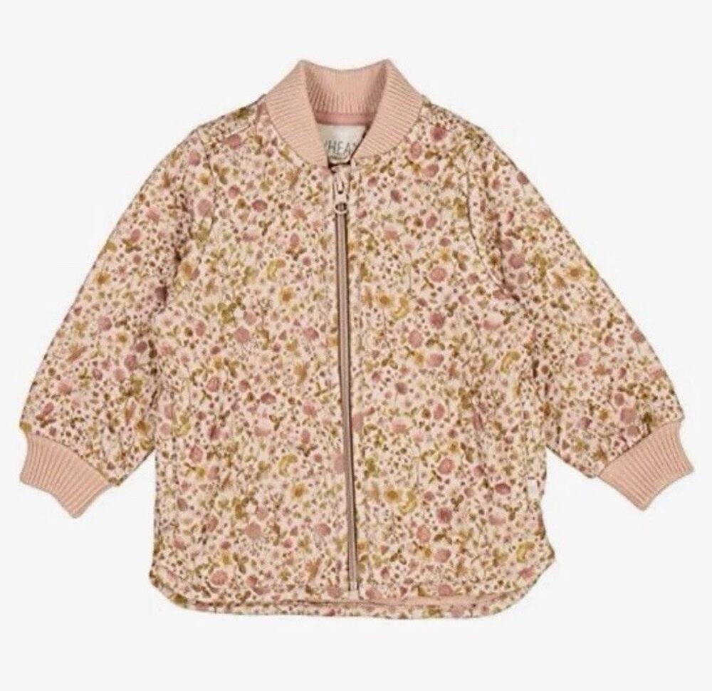 Wheat Girls Toddler Thermo Jacket Water Repellent Floral Pink Zip Up 12 Months